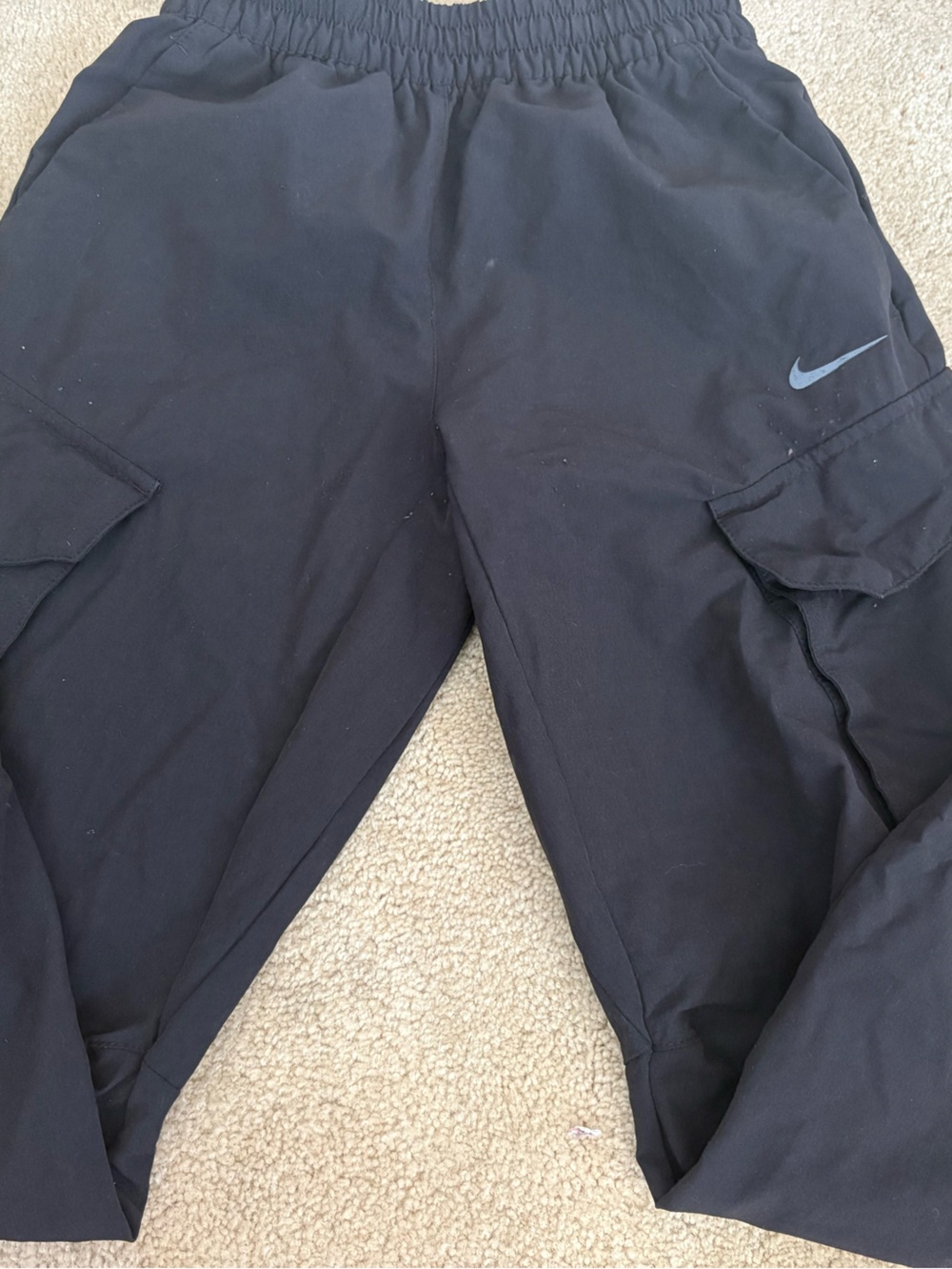 Nike Black Boy’s Lightweight Jogger Pants with Swoosh